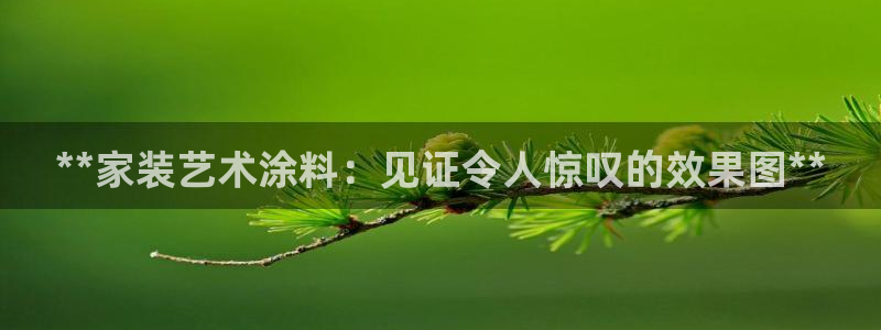 和记官网官方网站：**家装艺术涂料：见证令人惊叹的效果图**