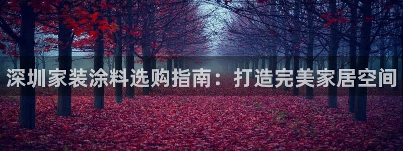 和记平台下载：深圳家装涂料选购指南：打造完美家居空间