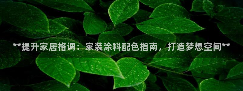 和记h88最新客户端下载：**提升家居格调：家装涂料配色指南，打造梦想空间**