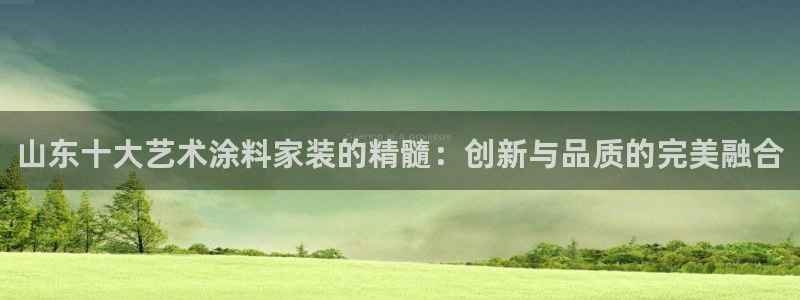 和记ag网址：山东十大艺术涂料家装的精髓：创新与品质的完美融合