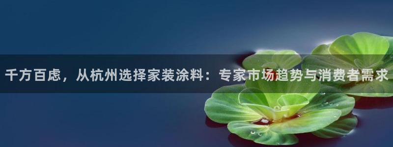 和记官方网站：千方百虑，从杭州选择家装涂料：专家市场趋势与消费者需求